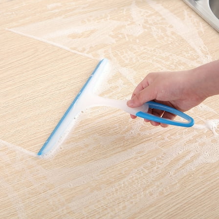 JUMNUYCUH Shower Squeegee for Glass Doors, Flexible Silicone Squeegee, Ergonomic Bathroom Squeegee for Windows, Car Windshields and Tiles, Window Wiper, Mirror Cleaner Tool, Blue