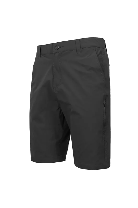 JUMP START MENS 6-POCKET ALL MOTION STRETCH UTILITY SHORTS SIZE 32 - BLACK