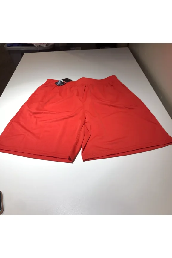 JUMP START MEN'S ATHLETIC MESH SHORTS - SIZE: MEN M - RED
