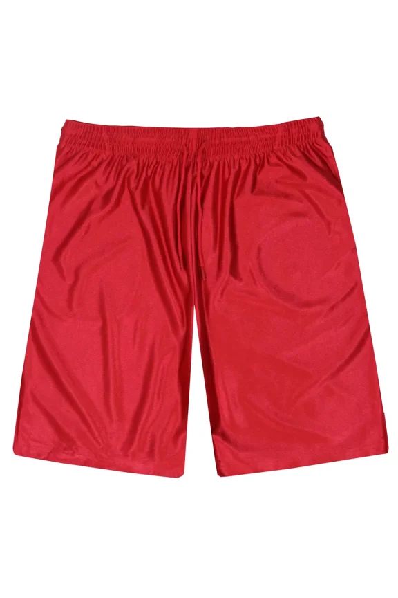 JUMP START MEN'S MOISTURE-WICKING PERFORMANCE DAZZLE SHORTS - SIZE: 2XL - RED