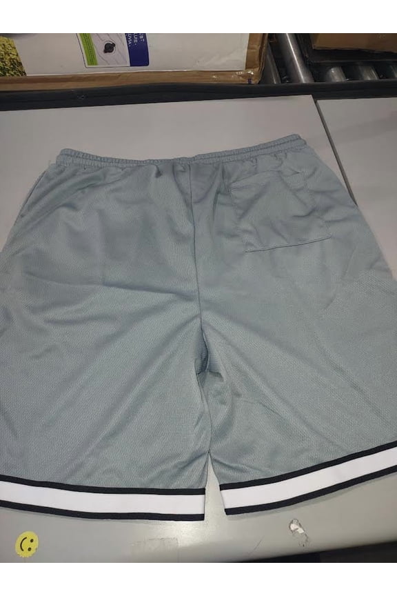 JUMP START RELAXED FIT SHORTS, SIZE MENS XL - SILVER