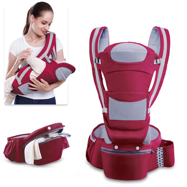 JUMPER Baby Carrier 6 in 1 Convertible Baby Carrier with Hip Seat for