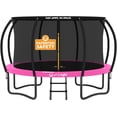 thumbnail image 1 of JUMPZYLLA Trampoline Outdoor with Enclosure and Ladder, ASTM, 10 ft, Pink, 1 of 10