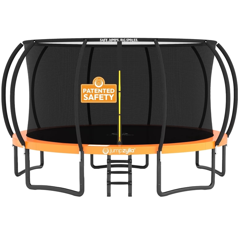 JUMPZYLLA Trampoline Outdoor with Enclosure and Ladder, ASTM, 16