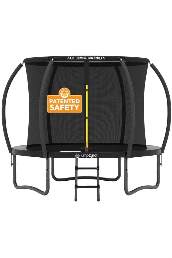 Trampoline Outdoor with Enclosure and Ladder, ASTM, 8 ft, Black