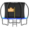 thumbnail image 1 of JUMPZYLLA Trampoline Outdoor with Enclosure and Ladder, ASTM, 8 ft, Blue, 1 of 10