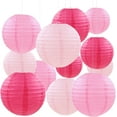 thumbnail image 1 of JUMRHFAN 12 Pcs Pink Party Paper Lanterns Romantic Decorations Rose Red and Pink Round Chinese Paper Lanterns for Wedding Birthday Party Valentine's Day Engagement Baby Showers Decoration, 1 of 7