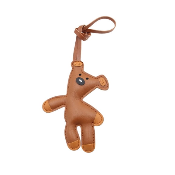 JUMRHFAN Brown Bear Bag Charm, Cute Bear Charm for Purse Handbags Bag Accessories Car Charms PU Teddy Bears Key Charms