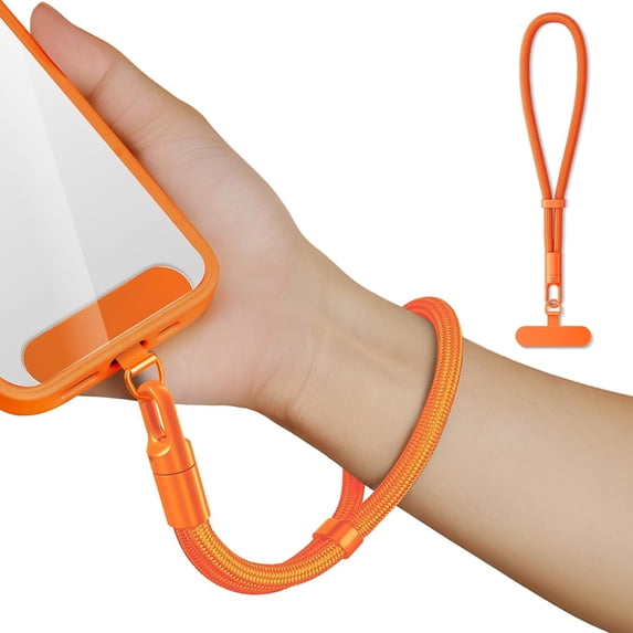 JUMRHFAN Hand Wrist Strap Lanyard,Universal Cell Phone Multifuctional Patch Lanyards(Orange)
