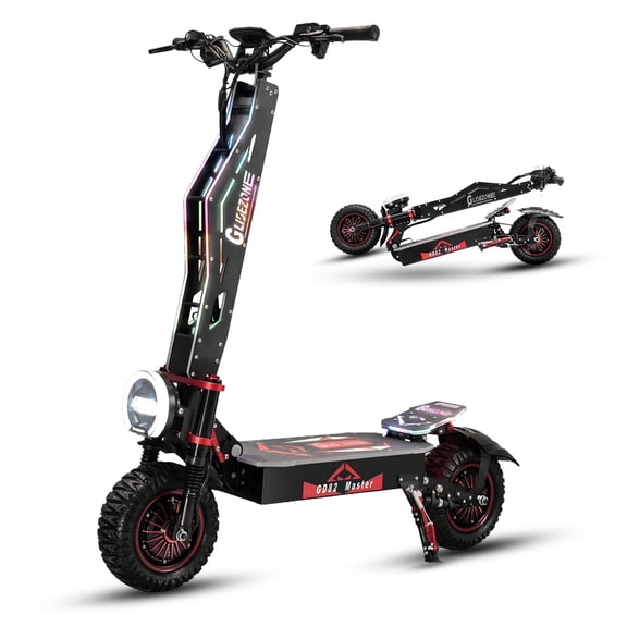 JUN LING Off Road Electric Scooter for Adults - 7000W Dual Motor 12" Tires, up to 55MPH & 62Miles Range Fast & Heavy Duty E Scooter