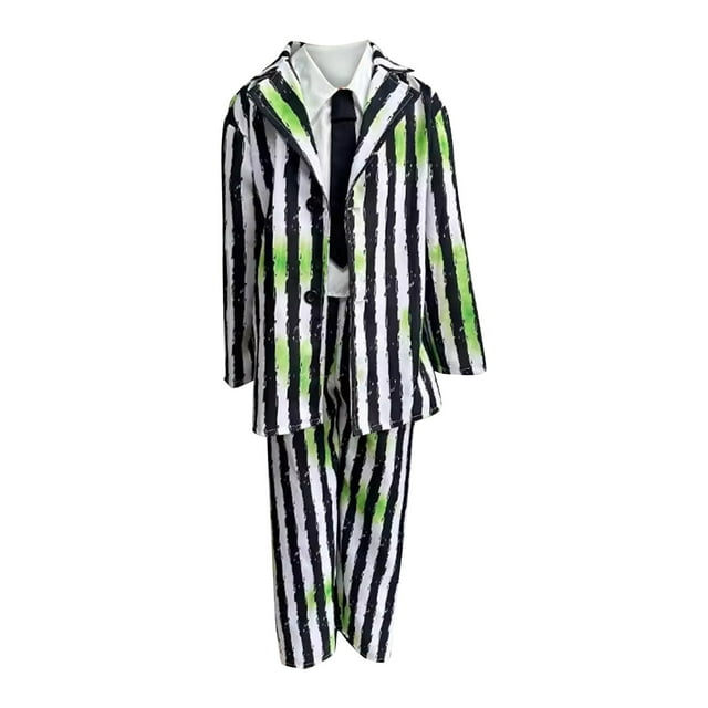 JUNBYONE Beetlejuice Costume Teens Adults Halloween Costumes Four Piece
