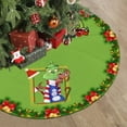 JUNBYONE Grinch Christmas Tree Skirt Christmas Decorations 35.4in/94cm