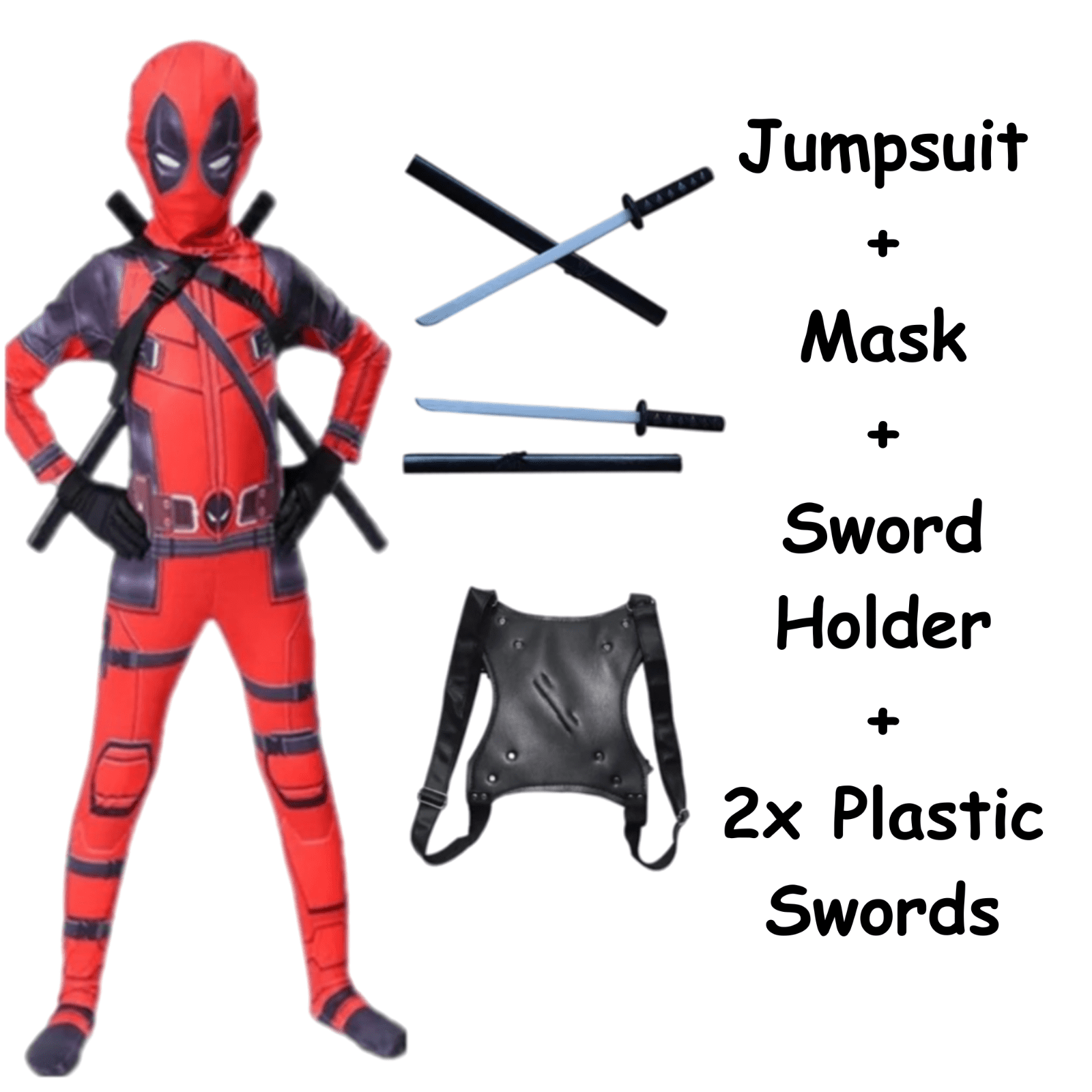 JUNBYONE Kids Deadpool Costume Halloween Costume for Boys Toddler