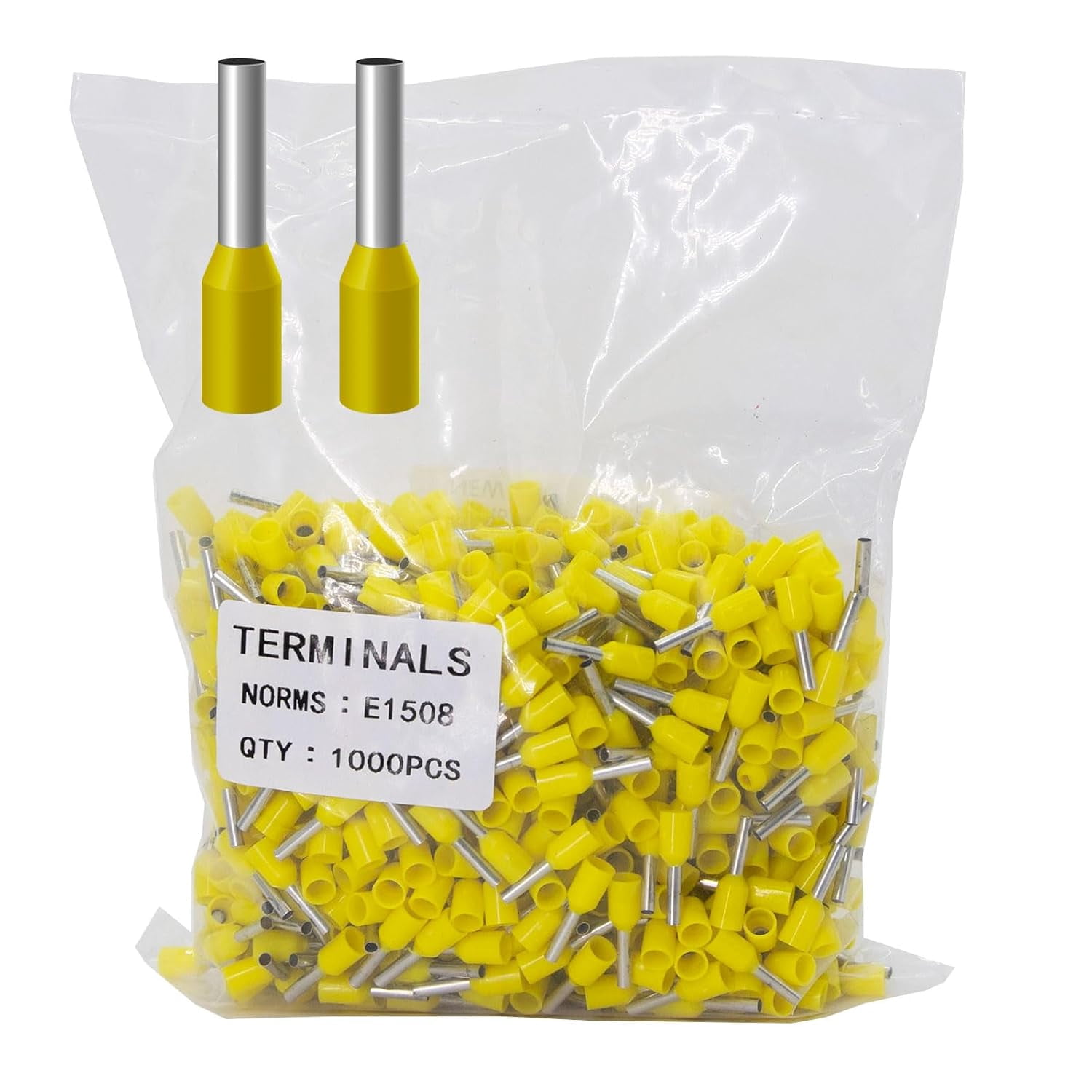 JUNCHI-1000pcs AWG16 Wire Ferrules Terminals Kit, Wire Insulated Cord ...