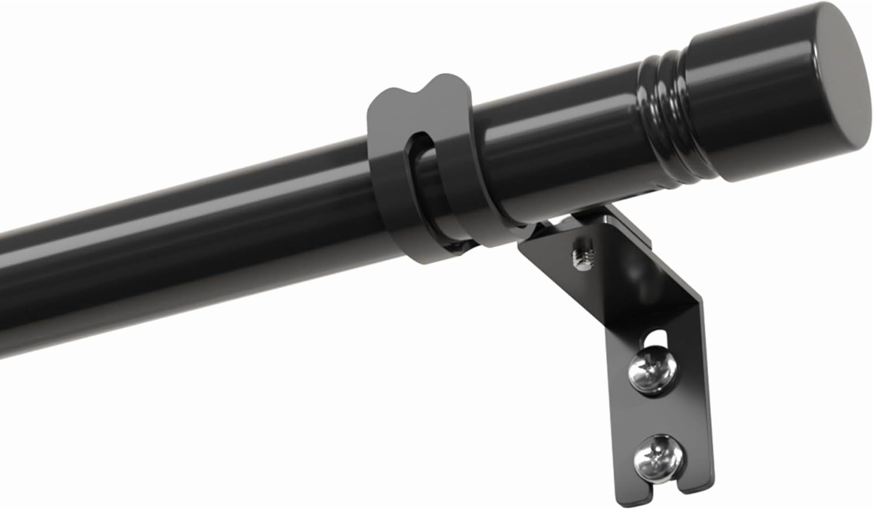 JUNCHI-144 inch Curtain Rods Long, 1 inch Black Curtain Rod for Windows ...