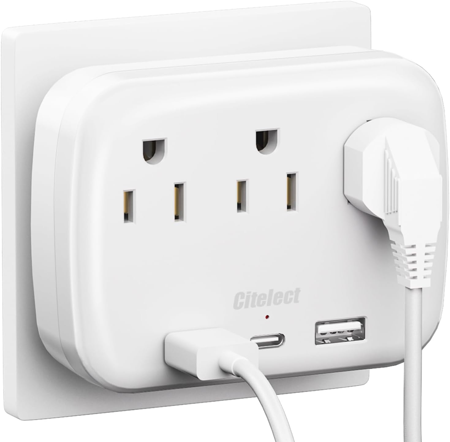 JUNCHI-3 Outlet Extender Multi Plug Wall Outlets, Surge Protector, Wall ...