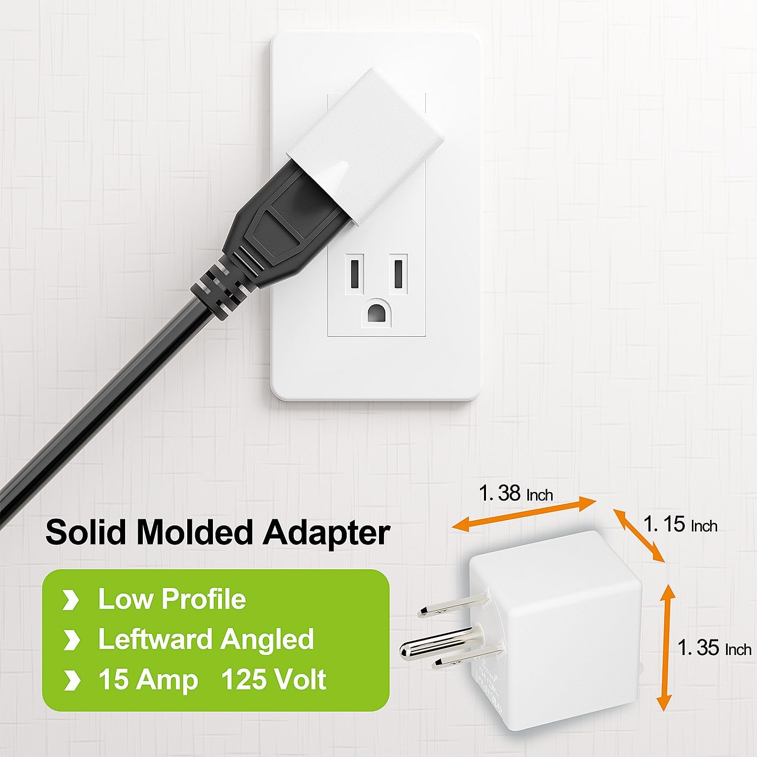 Photo inspiration: Gallery Detail: Junchi 90 Degree Adapter Left Angled Usa 3 Prong Mal