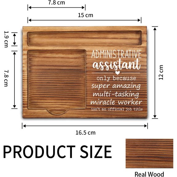 JUNCHI-Administrative Assistant Sticky Note Holder, Administrative Assistant Gifts, Administrative Assistant Thank You Appreciation Gifts for Women, Men, Coworkers, Self-Stick Note Pad Holders ZSS22