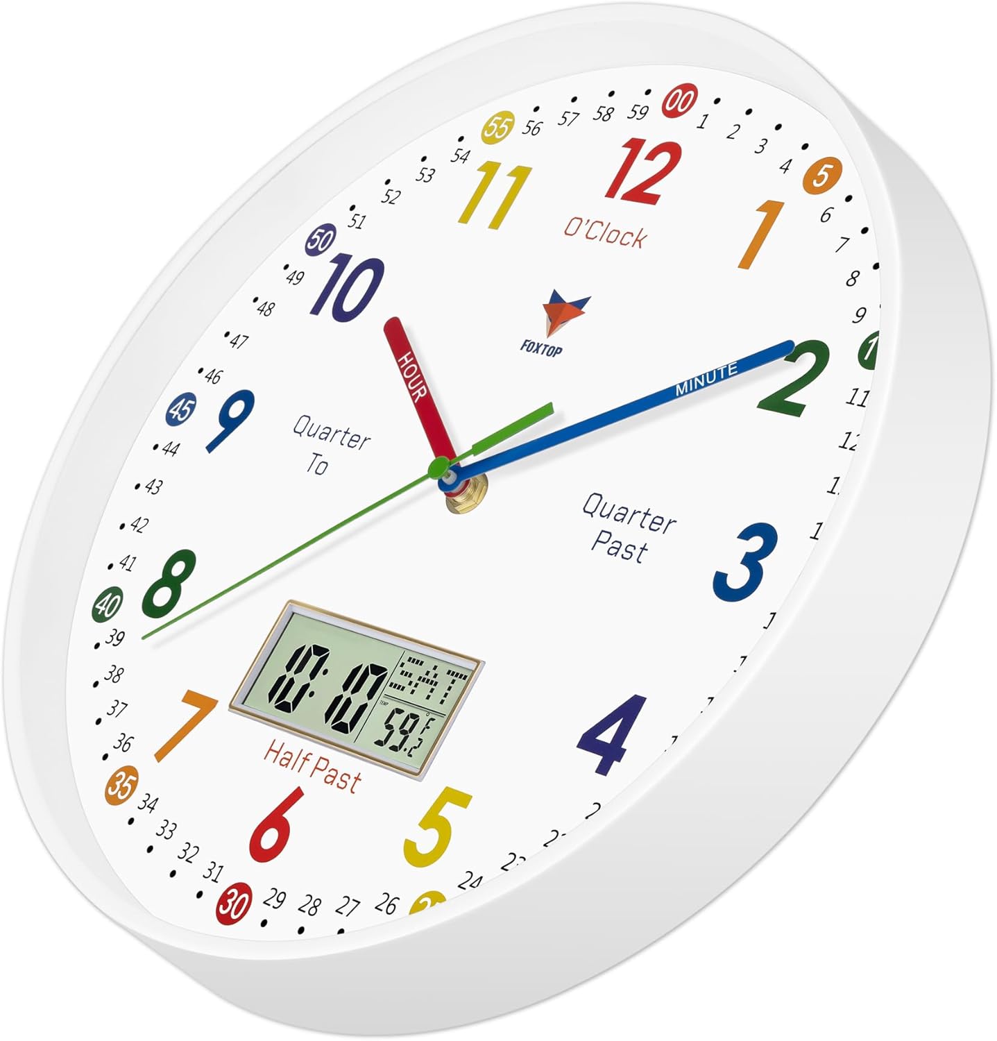 JUNCHI-Digital and Analog Learning Clock for Kids - Telling Time ...