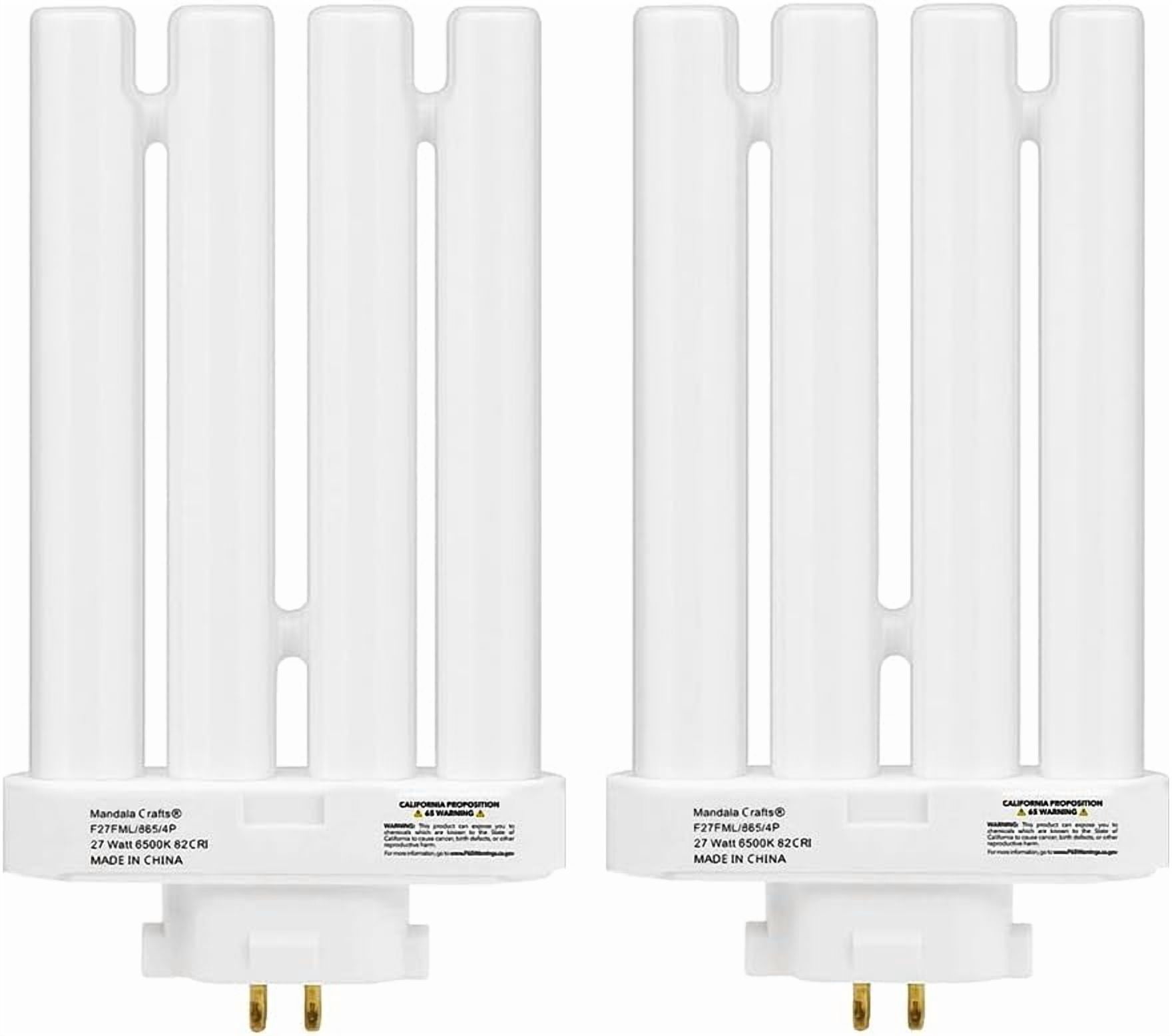 JUNCHI-FML27 27-Watt 6500K Compact Fluorescent Light Bulbs with Quad ...