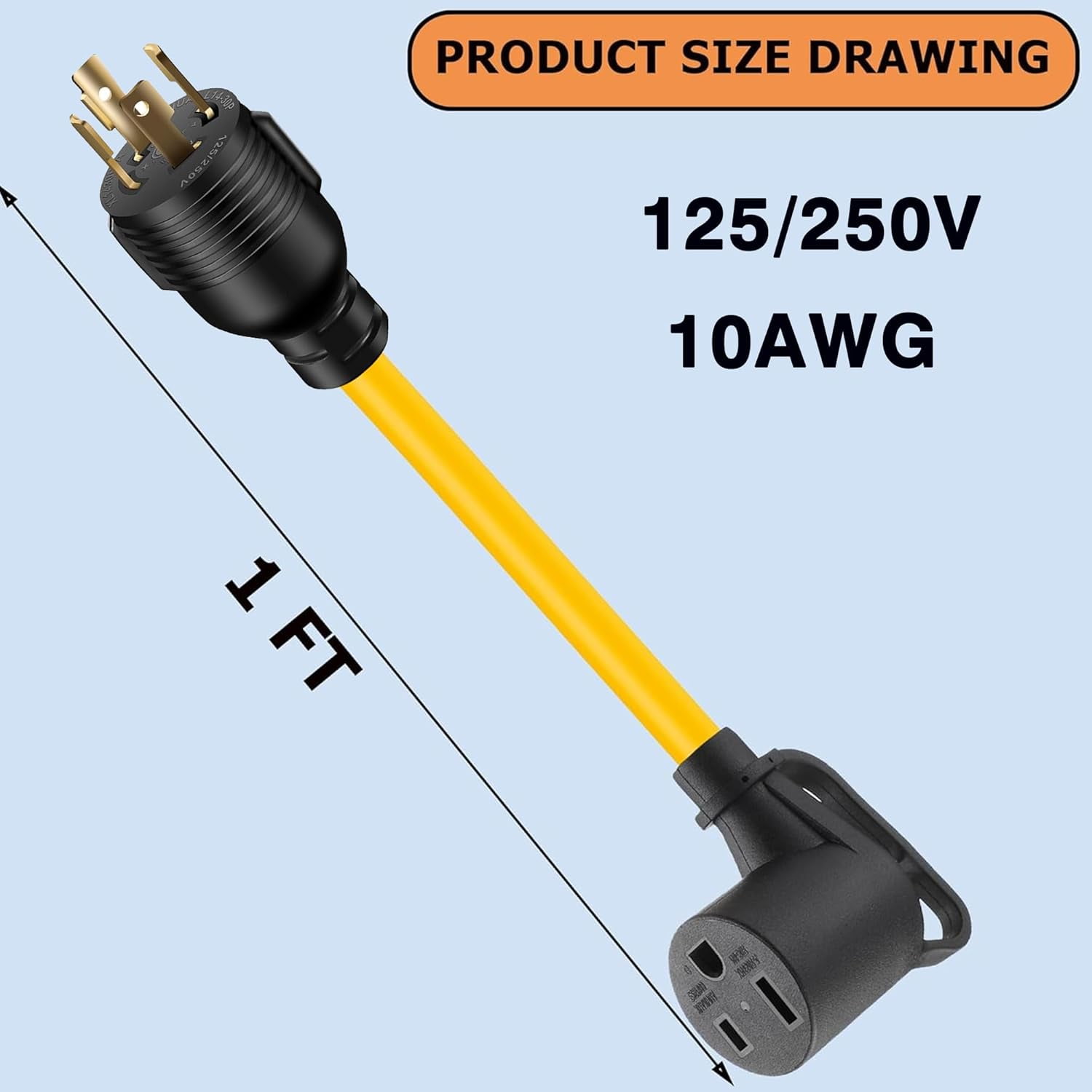 JUNCHI-NEMA L14-30P to 6-50R Generator Welding Machine Adapter Plug ...