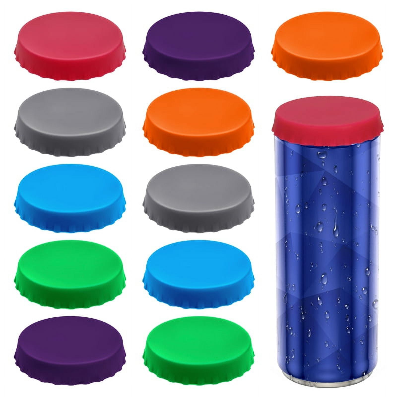 JUNDALIE 12 Pcs Soda Can Cover Lids, Reusable Pop Can Covers for Coke