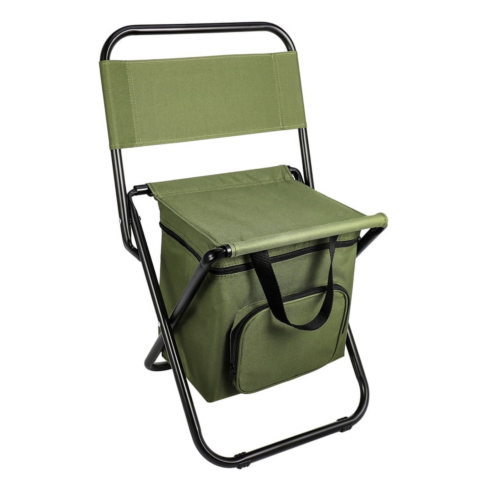 JUNDALIE 3-in-1 Fishing Camping Chair Stool with Carry Bag, Portable  Backrest Fishing Backpack Chair Seat Cooler Bag, Hiking Seat Fishing Stool  for Adult Outdoor Picnic, Traveling, Oxford(Green)(Camouflage) 