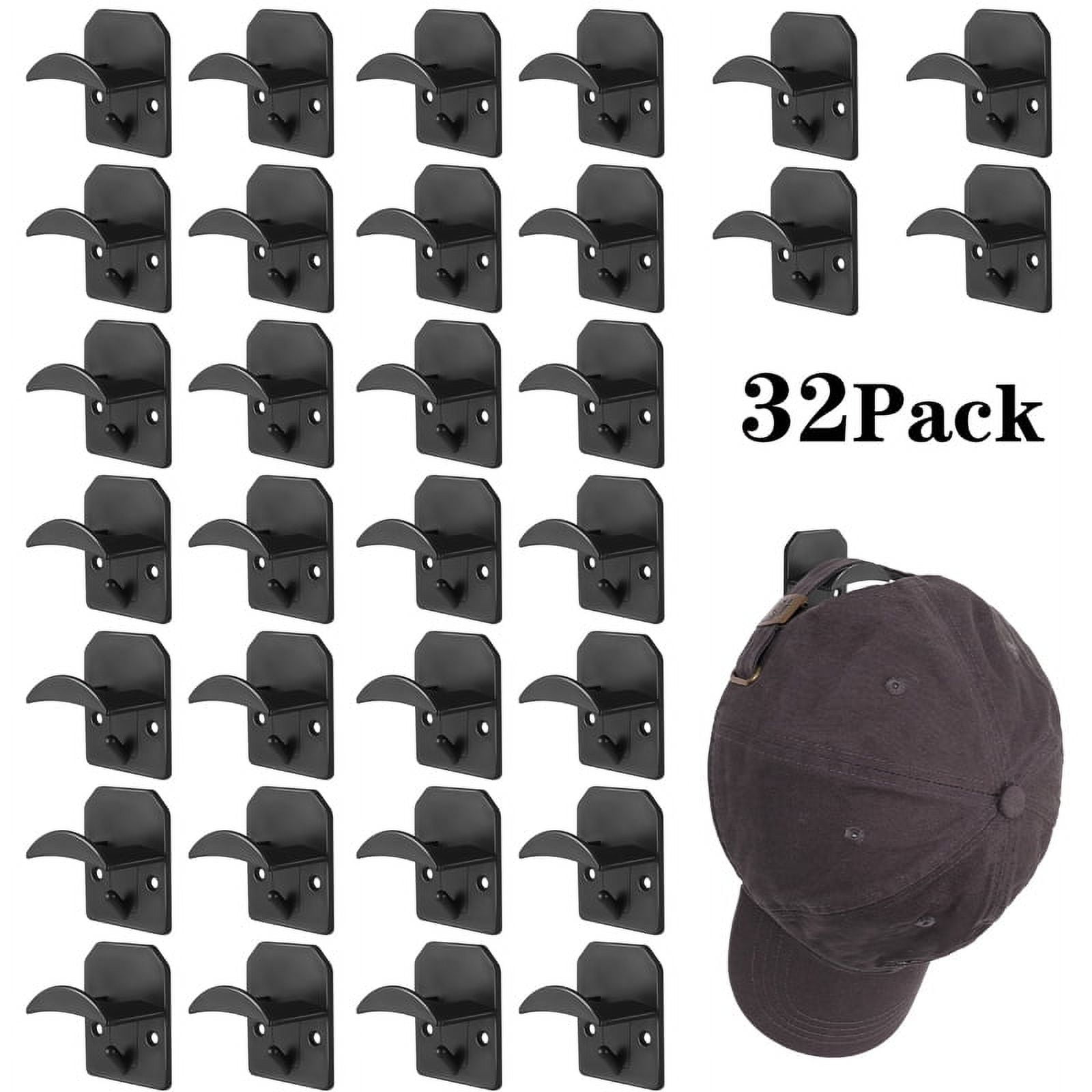 JUNDALIE 32 Pcs Upgraded Adhesive Hat Holder, Hat Hangers Hat