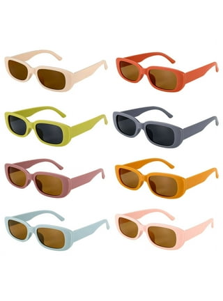 Fsmiling 10 Pack Party Sunglasses Bulk Small Retro Rectangle Sunglasses  Women 90s Vintage Square Glasses Y2k Sunglasses Set