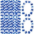 thumbnail image 1 of JUNEBRUSHS 24 Pack Patriotic Leis Red White and Blue Flower Leis, 4th of July Garlands Hawaiian Luau Flower Necklaces Bulk for Fourth of July, Memorial Day, Independence Day Decorations Party Favors, 1 of 10