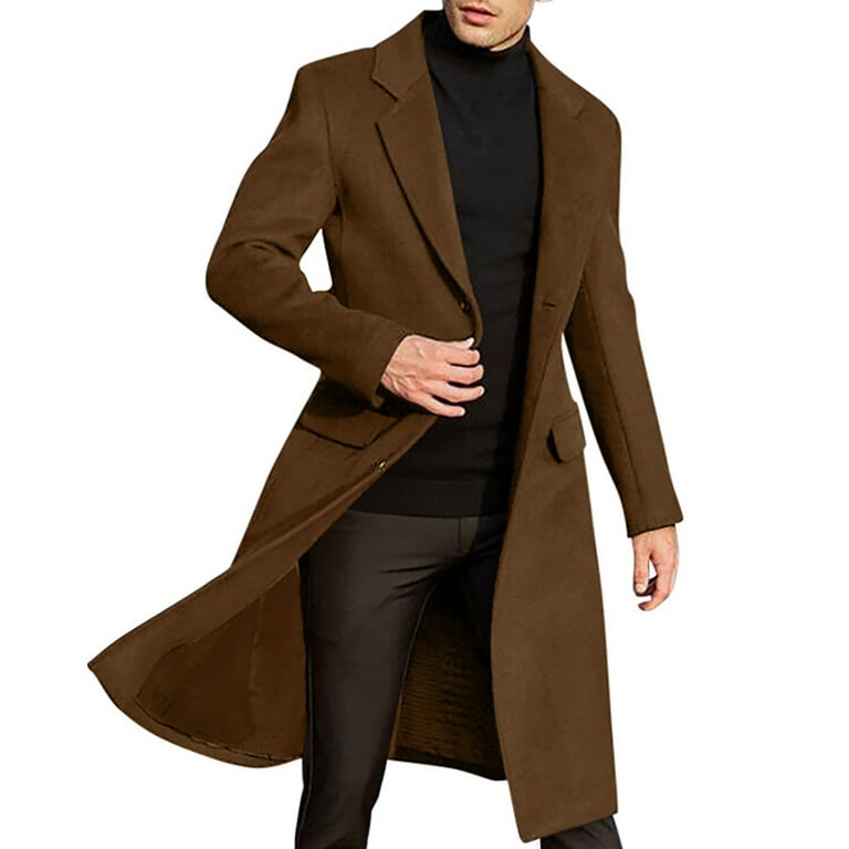 Mens trench coat with fur hood deals