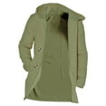 JUNEYUNG Mens Rain Trench Coat Full Length Winter Warm Solid Color