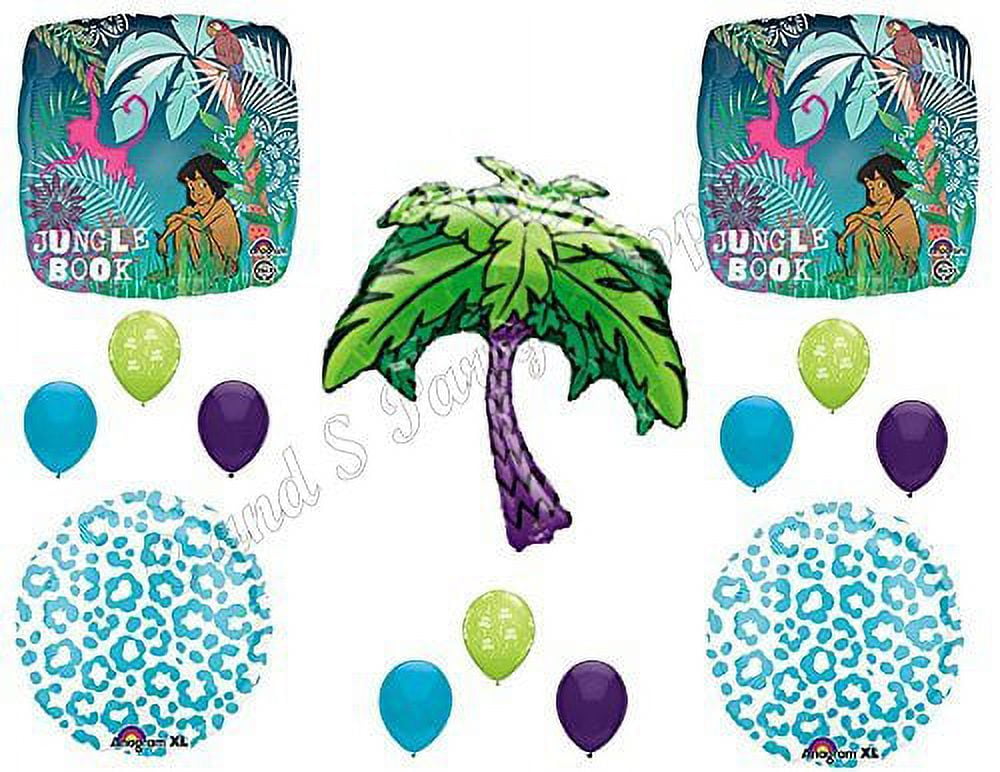 JUNGLE BOOK Happy Birthday Balloons Decoration Supplies Party Disney Mowgli  Baloo 