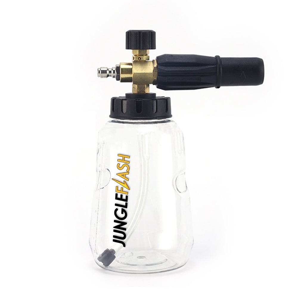 JUNGLEFLASH 1L Foam Sprayer for Car Wash Garden Cleaning & Boat Wash 1/4in Quick Connect 3600PSI High Pressure Washer Foam Cannon