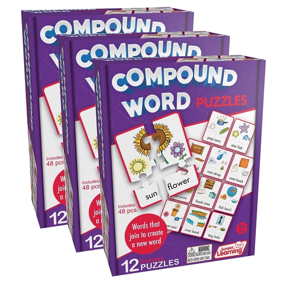 Junior Learning Compound Puzzles 12 Per Set 3 Sets (JRL244-3)