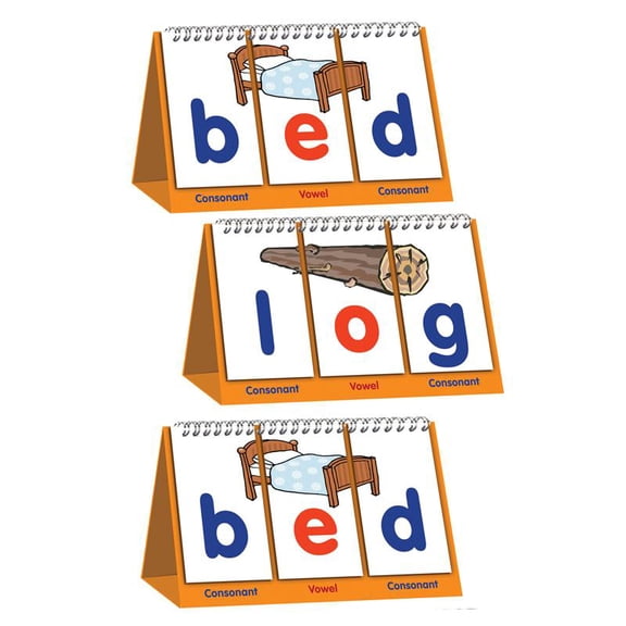 Junior Learning Double Sided CVC Flips, 3 Count