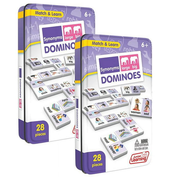 JUNIOR LEARNING Synonyms Match & Learn Dominoes, Pack of 2