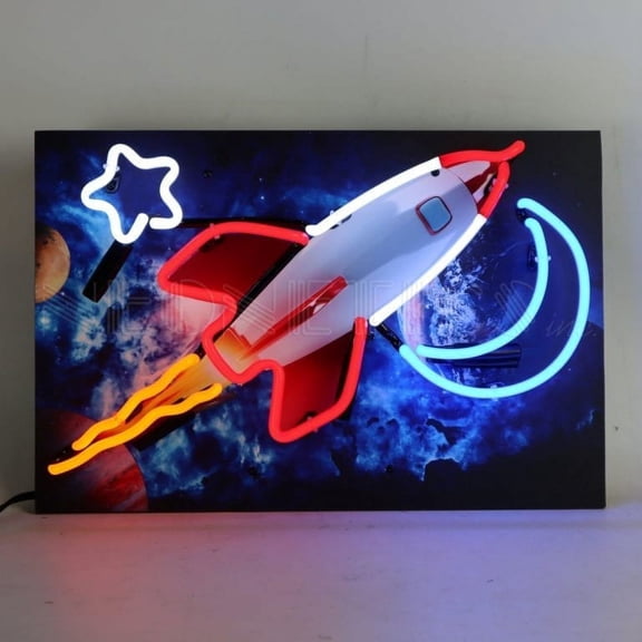 JUNIOR ROCKET OUTER SPACE NEON SIGN  5JRRKT