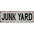 thumbnail image 1 of JUNK YARD Vintage Look Rustic Metal 8x24 Sign City State 108240041208, 1 of 1