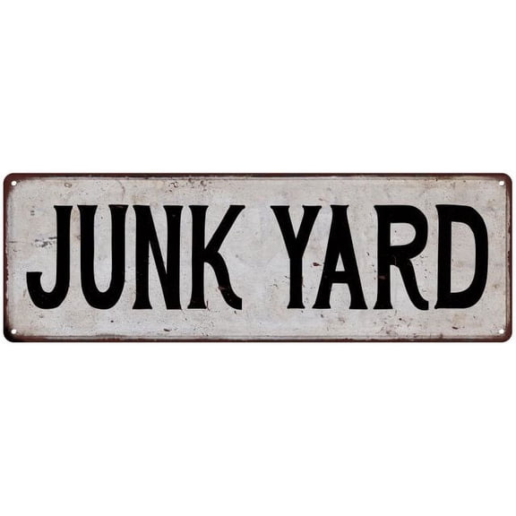 JUNK YARD Vintage Look Rustic Metal City State Sign 6 x 18 Matte Finish Metal 106180041208