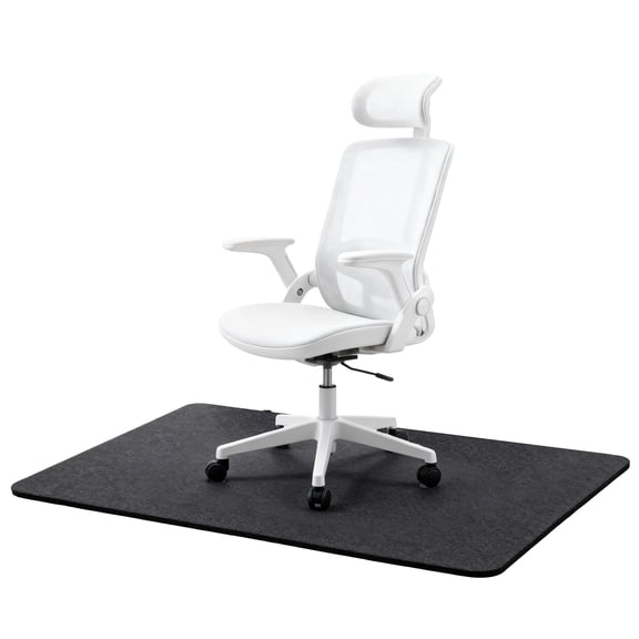 JUNLIN Hardwood Floor Office Chair Mat，55" × 35"，Anti-slip ，Black