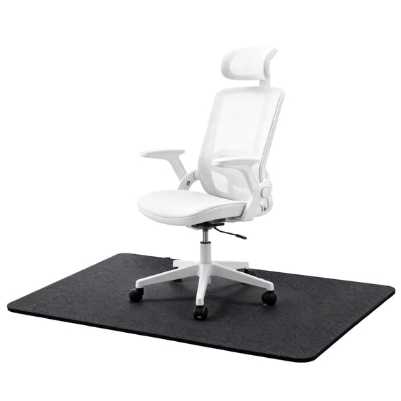 JUNLIN Hardwood Floor Office Chair Mat，55" × 35"，Anti-slip ，Black