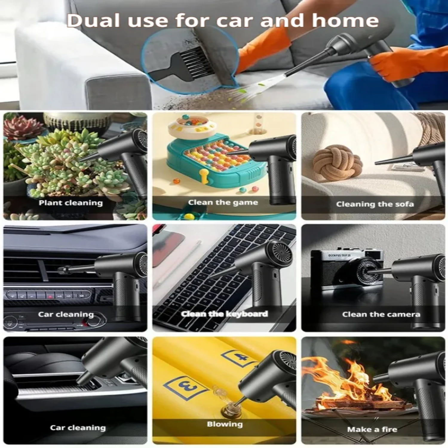 JUNNGDZ Portable Rechargeable and Powerful Car Handheld Vacuum Cleaner