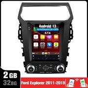 JUNSUN Car Radio Stereo for Ford Explorer 2011-2019, 9.7 inch Touch Screen Stereo Wireless CarPlay Android Auto Head Unit Bluetooth GPS Navigation FM DSP