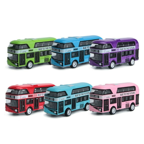JUNTEX 1:43 Car Model Double-decker London Bus Alloy Diecast Vehicle Toys For Kids Boys