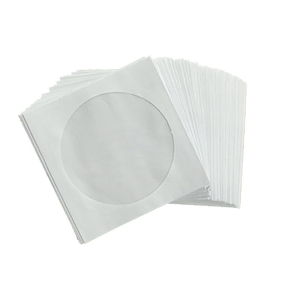 JUNTEX 100Pcs Anti-scratch Sleeves Quality Paper Storage Bags 8/12cm Blu-ray Envelope
