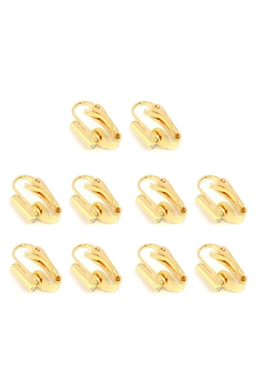 10pcs Metal Clip Earrings — No-Pierce DIY Earring Findings, Silver Plated Copper Clips, Jewelry Making Supplies