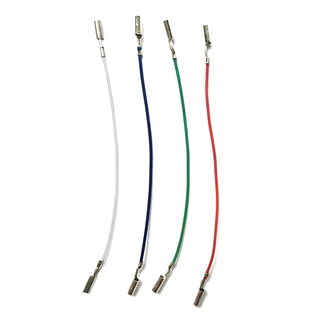 Set Of Head Shell Lead Wires For Turntables - Multi-Colored, Universal Fit (Improves Audio)