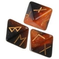 thumbnail image 1 of JUNTEX 3 Pcs Resin Dices Set 8-Sided Rune Dices Resin Assorted Polyhedral Dices Set Polyhedral Divination Table Board Roll Dice, 1 of 15