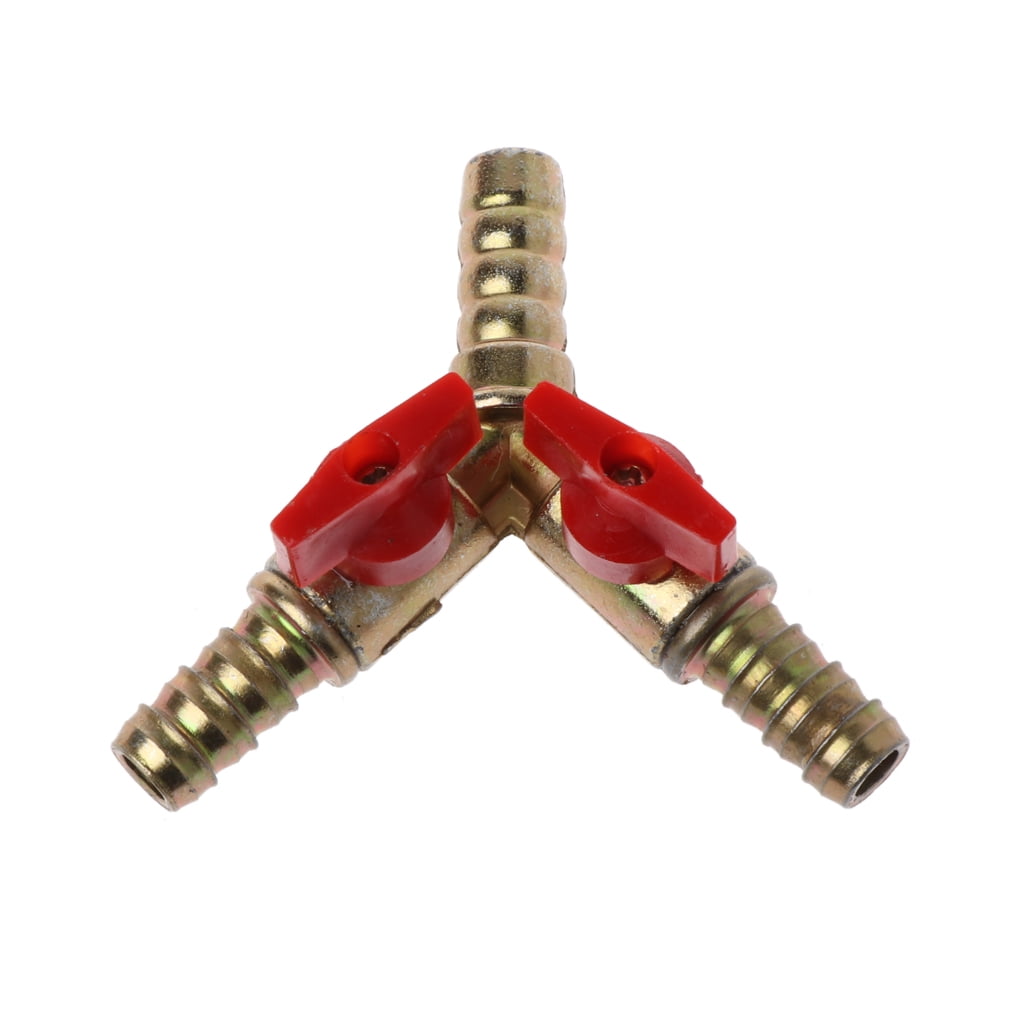 Beduan 3-Way Shut Off Ball Valve - 1/4" Hose Barb, Y-Shaped Brass Valve For Air, Water, Fuel, Gas - View #10